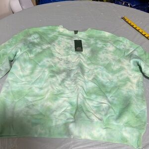 wild fable Green Tie-Dye Off-the-Shoulder Sweater